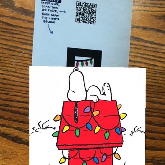 Christmas card with augmented reality